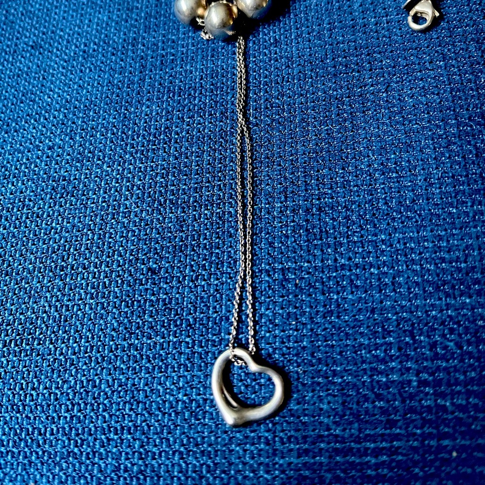 Tiffany & Co Elsa Peretti Open Heart Pendant necklace 15 mm